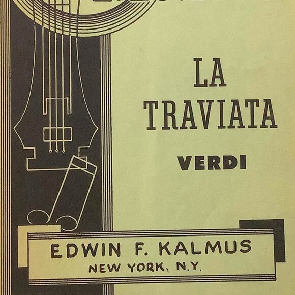 Grand Opera Libretto, La Traviata Verdi, Circa 1960's, Edwin F. Kalmus, NYC - Picture 3 of 6